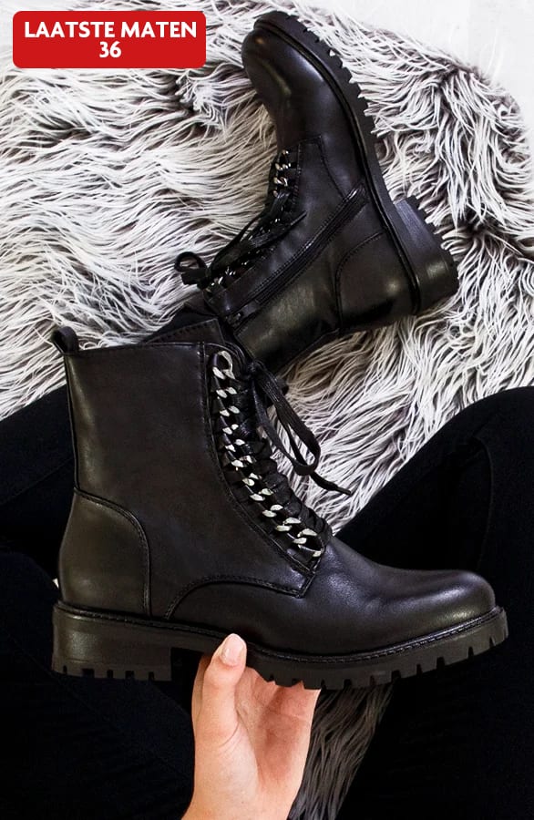 Chain Boots Deluxe Zwart – shoparchief, foto 1