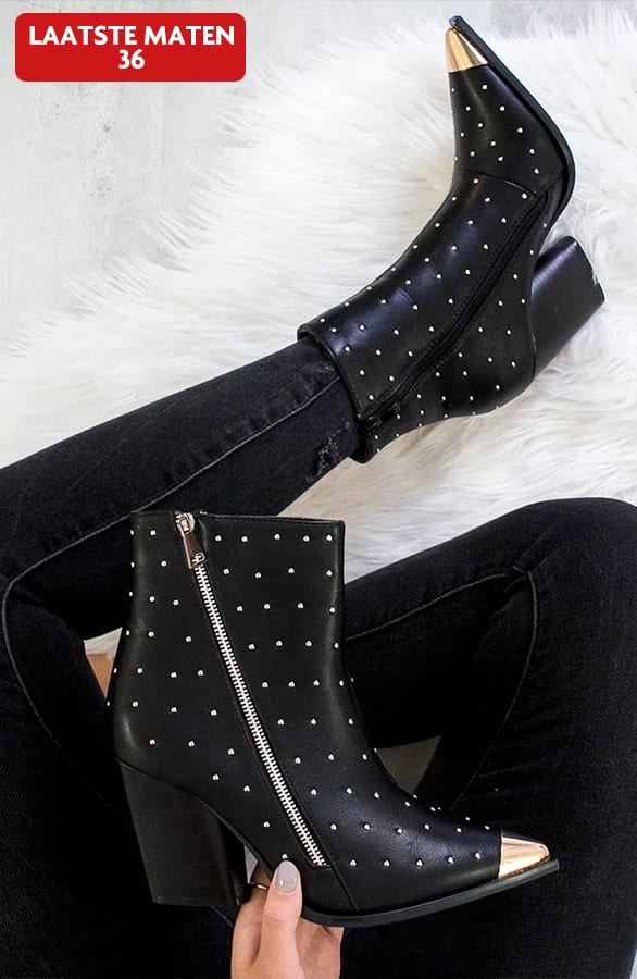 Studs Boots Metallic Schwarz, Shoparchiv, Foto 1
