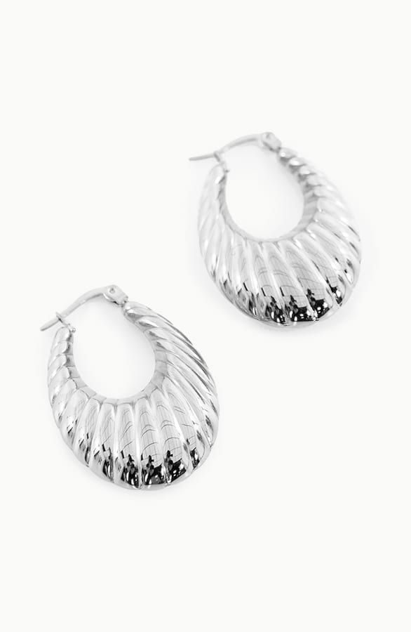 Croissant Oorbellen Zilver – shoparchief, foto 1