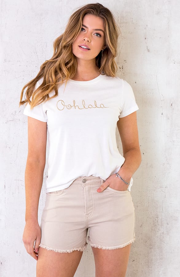 Oohlala T-shirt Wit Goud – shoparchief, foto 7