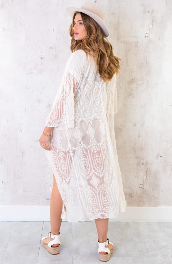 Kanten Kimono Boho 2.0 Beige – shoparchief, foto 1