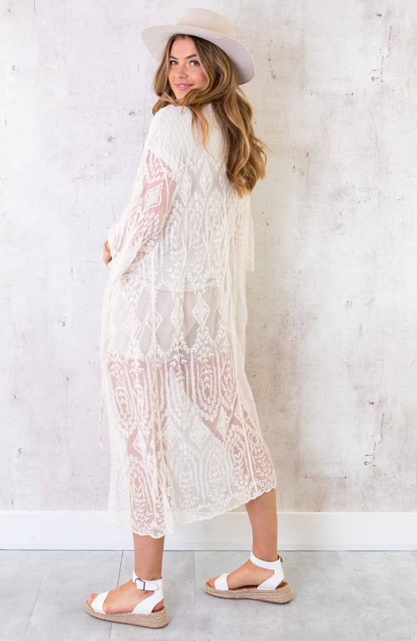 Kanten Kimono Boho 2.0 Beige – shoparchief, foto 3