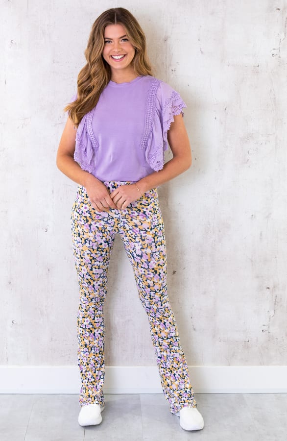 Katoenen Embroidery Top Lila – shoparchief, foto 2