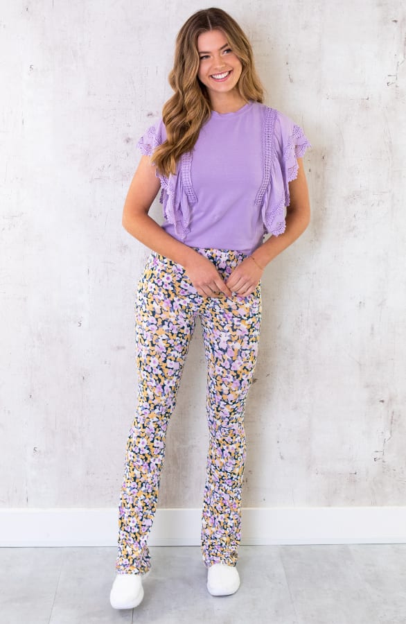 Katoenen Embroidery Top Lila – shoparchief, foto 3