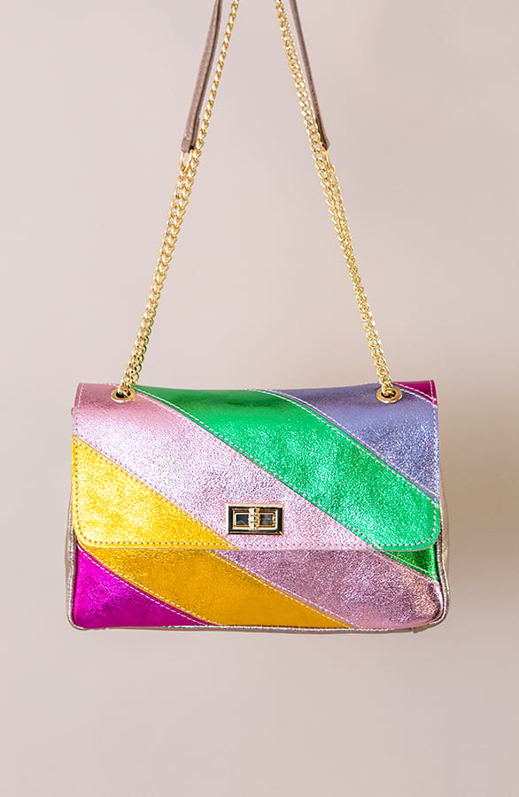 Leather Rainbow Clip Bag – shoparchief, foto 3