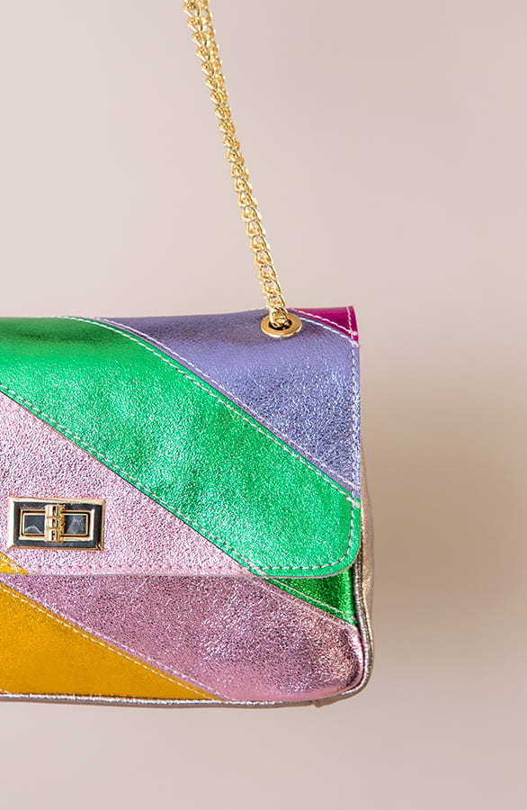 Leather Rainbow Clip Bag – shoparchief, foto 4