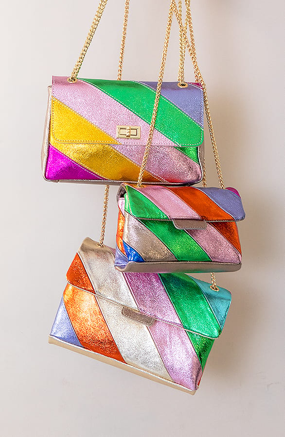 Leather Rainbow Chain Bag – shoparchief, foto 6