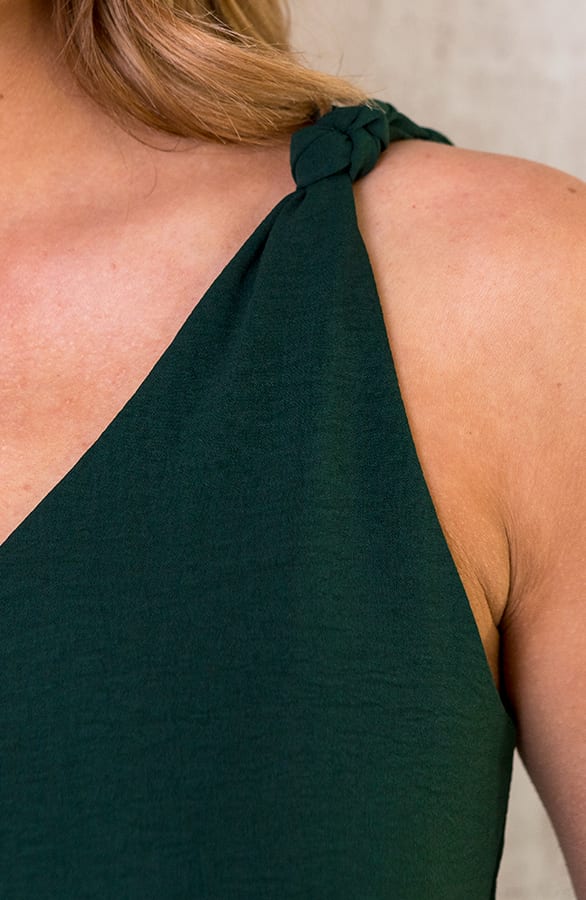Loose Fit Top Geknoopt Smaragd – shoparchief, foto 4