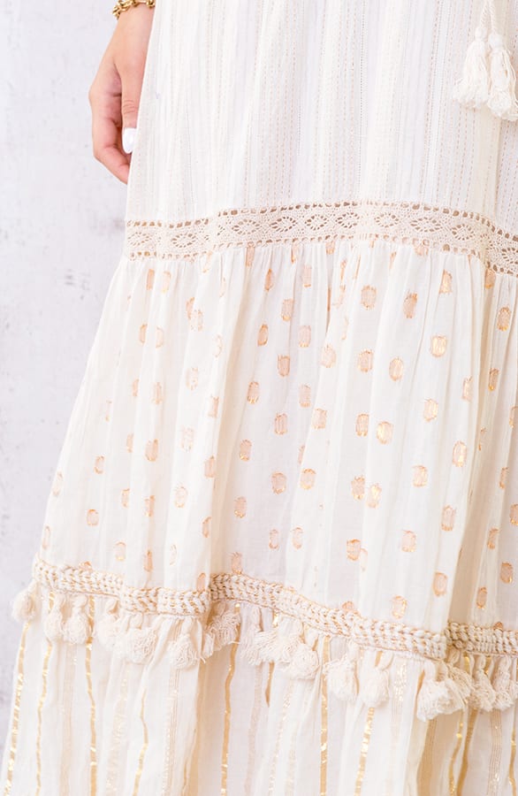 Maxi Katoenen Boho Spaghetti Jurk – shoparchief, foto 4