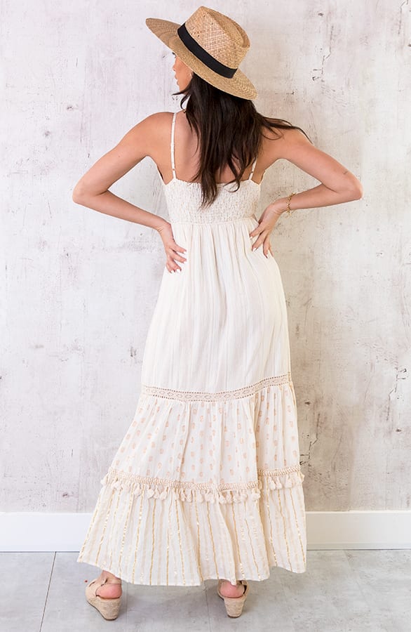 Maxi Katoenen Boho Spaghetti Jurk – shoparchief, foto 3