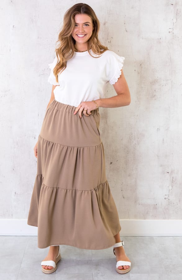 Midi Rok Monaco Camel – shoparchief, foto 2