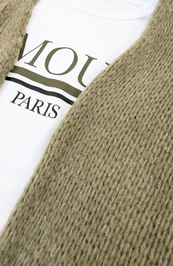 Oversized Knitted Cardigan Army – shoparchief, foto 2
