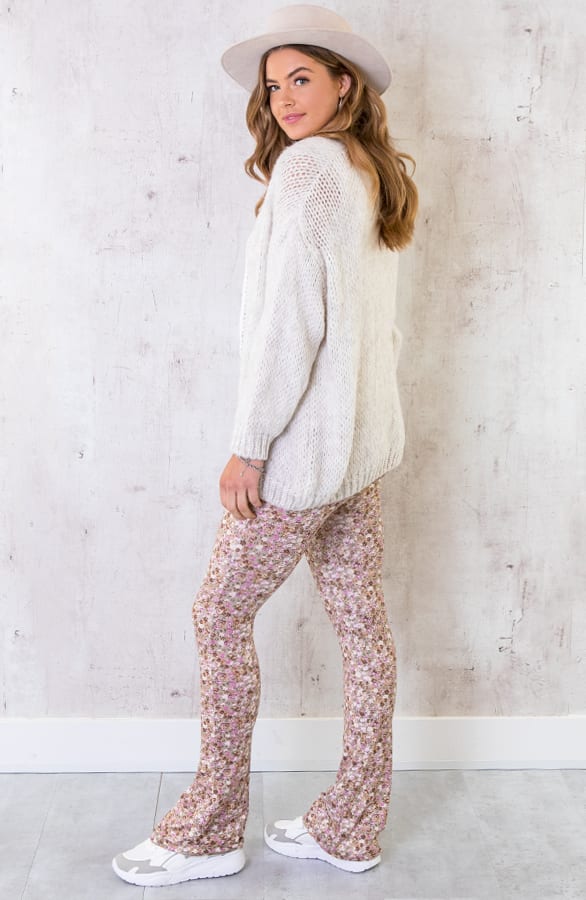 Flared Hose Blumen Beige, Shoparchiv, Foto 5