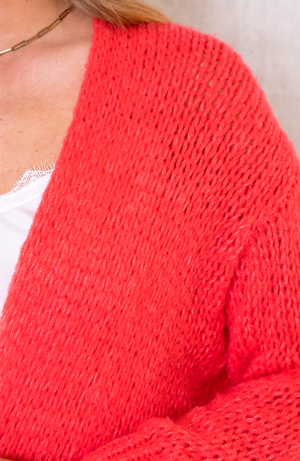 Oversized Knitted Vest Orange – shoparchief, foto 5