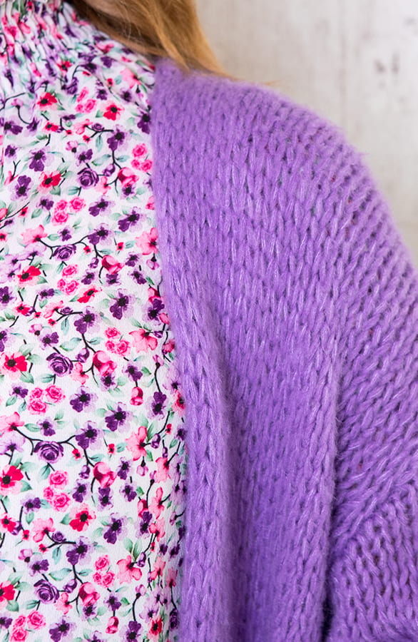 Oversized Knitted Vest Purple – shoparchief, foto 5
