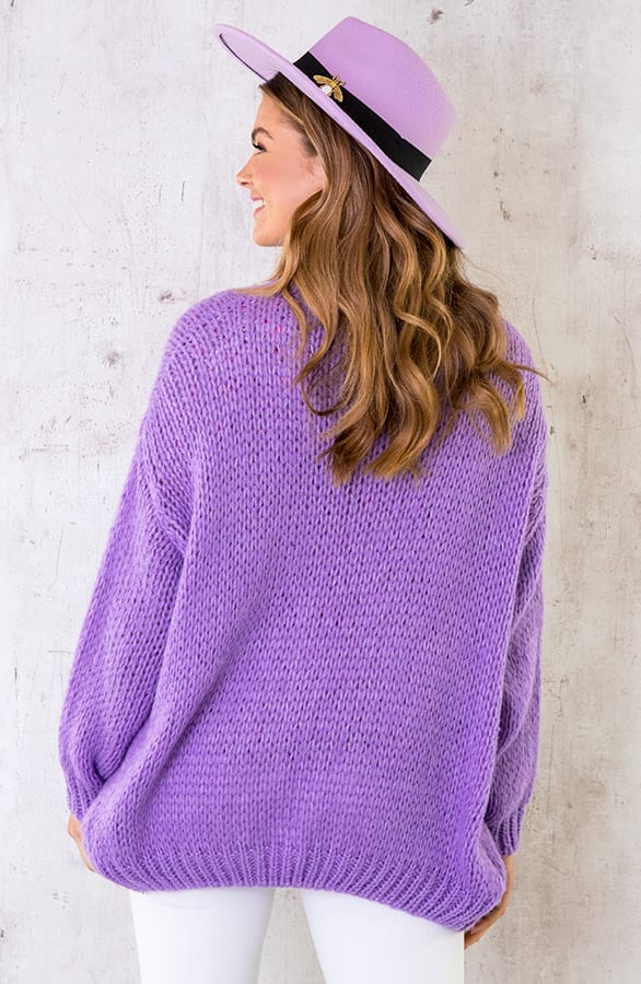 Oversized Knitted Vest Purple – shoparchief, foto 4