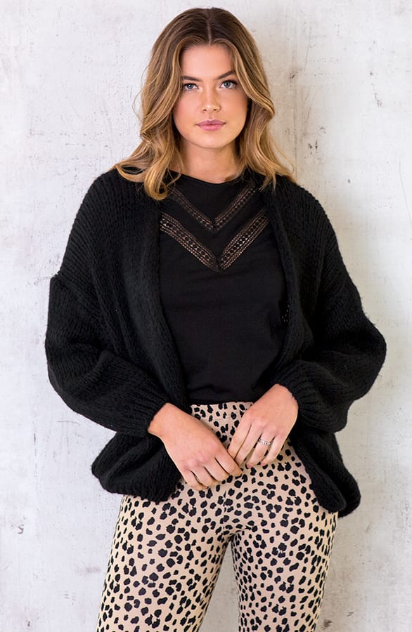 Top Met Kanten Detail Zwart – shoparchief, foto 6