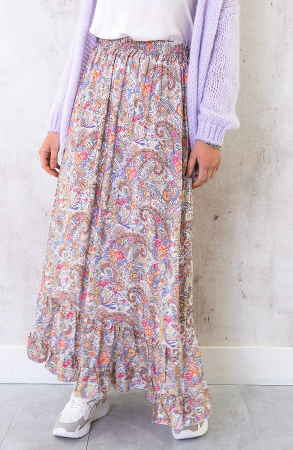 Paisley Maxi Rok Light Blue – shoparchief, foto 1