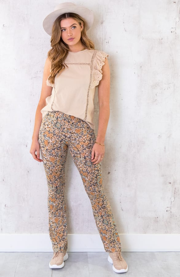 Ruches Top Embroidery Beige – shoparchief, foto 7