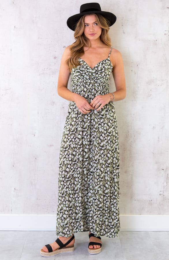 Spaghetti Maxi Jurk Botanisch Groen – shoparchief, foto 3