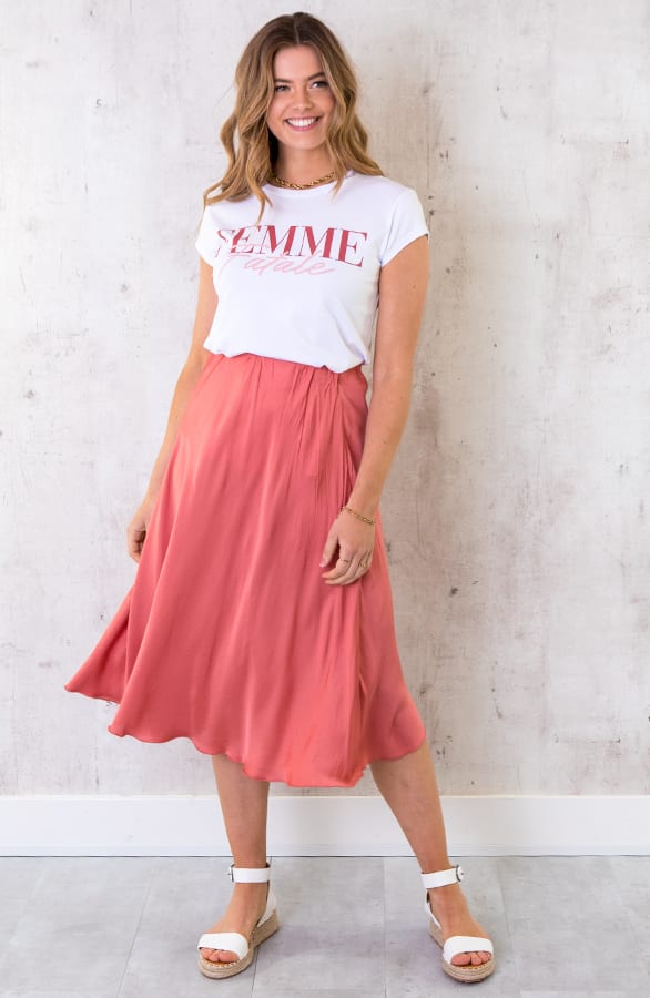 T-shirt Femme Fatale Wit Roze – shoparchief, foto 2