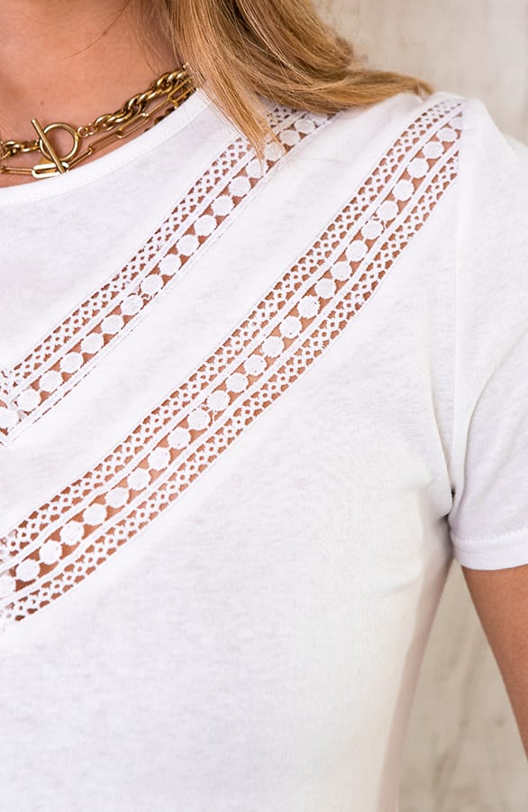 Top Met Kanten Detail Wit – shoparchief, foto 3