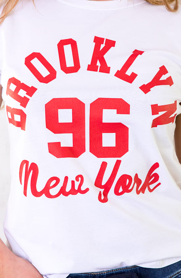 Brooklyn It Shirt Wit Rood – shoparchief, foto 3