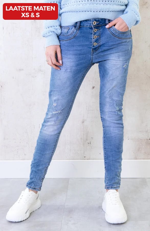Chino Spijkerbroek Met Details – shoparchief, foto 1