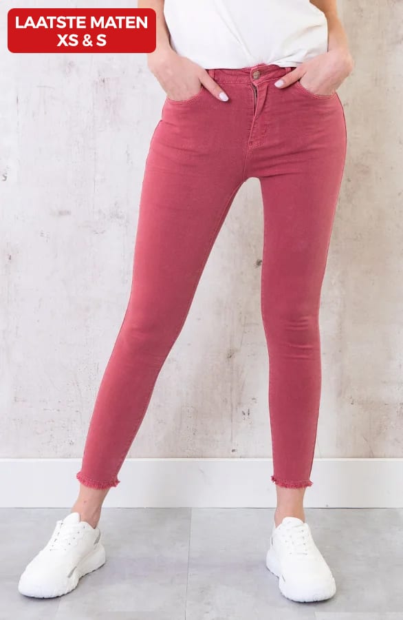 High Waisted Jeans Dust Koraal – shoparchief, foto 1