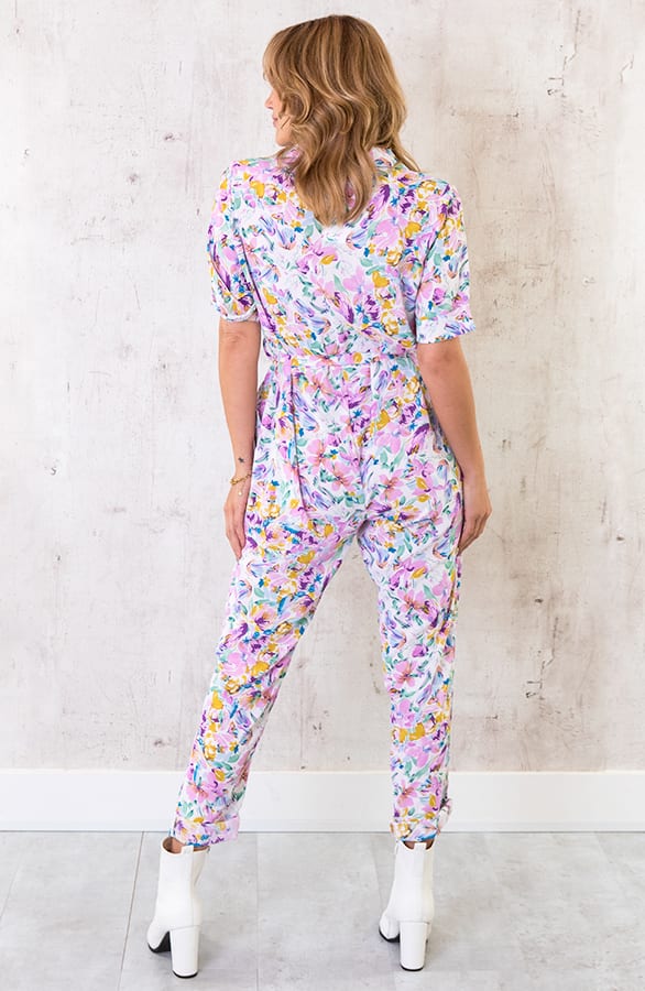 Jumpsuit Bloemen Lila – shoparchief, foto 4
