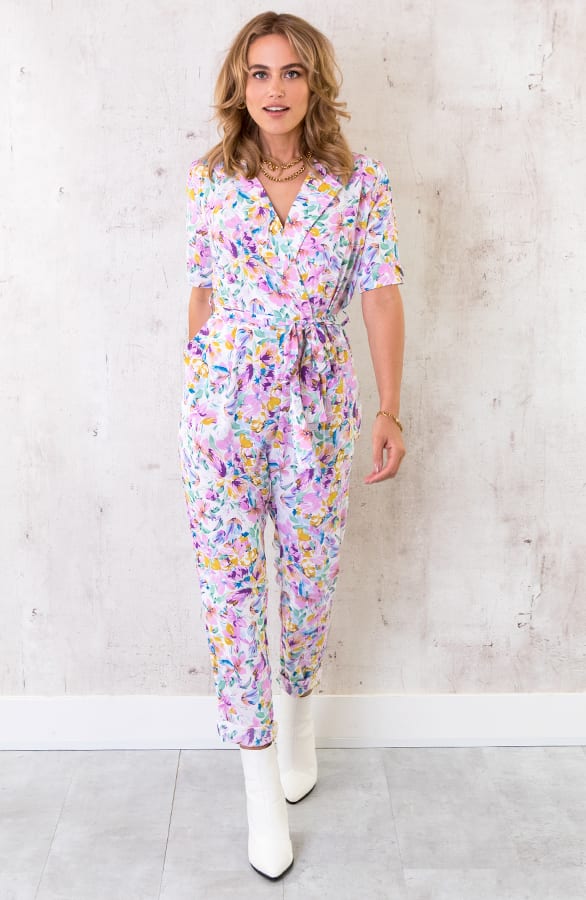 Jumpsuit Bloemen Lila – shoparchief, foto 2