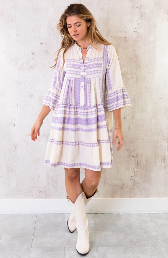 Katoenen Kelim Tuniek Lila – shoparchief, foto 1