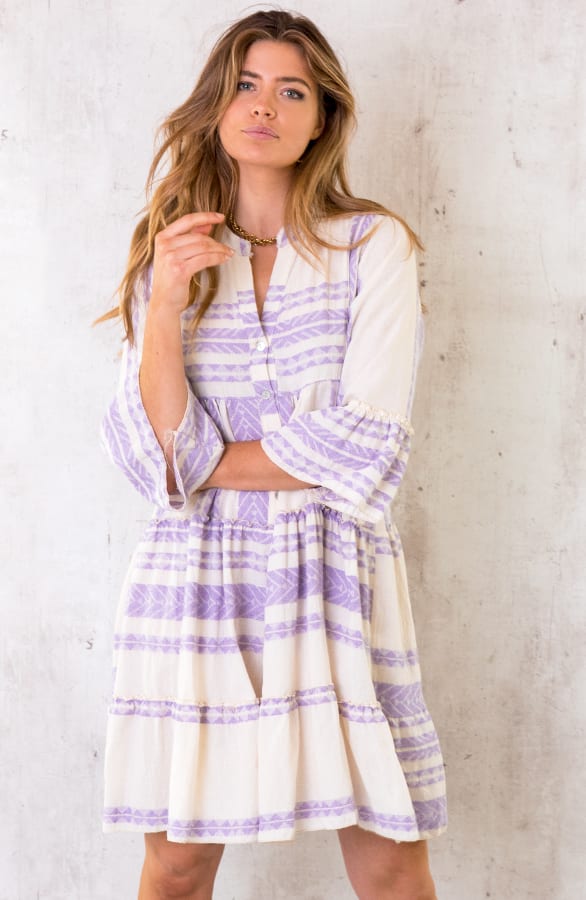 Katoenen Kelim Tuniek Lila – shoparchief, foto 2