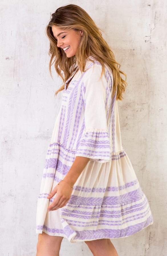 Katoenen Kelim Tuniek Lila – shoparchief, foto 3