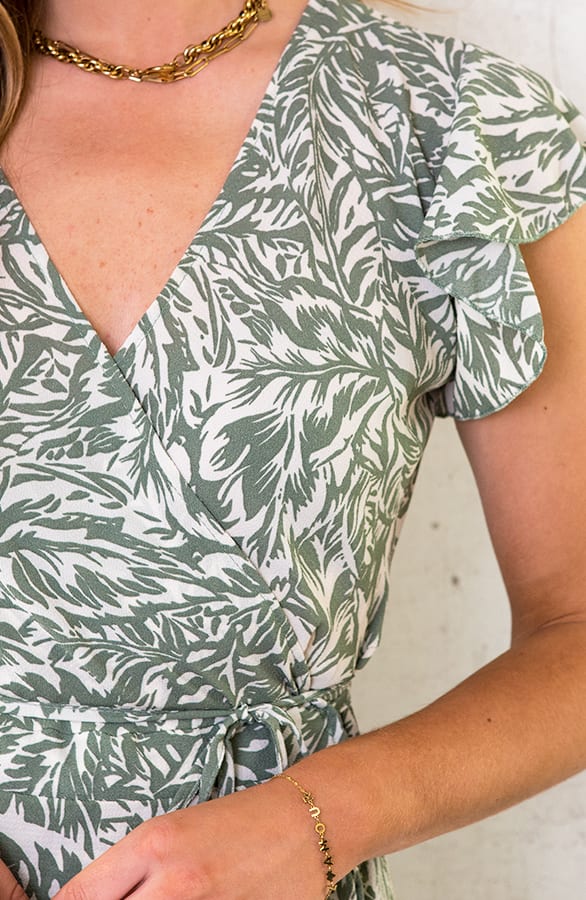 Leaves Jurk Midi Groen – shoparchief, foto 4