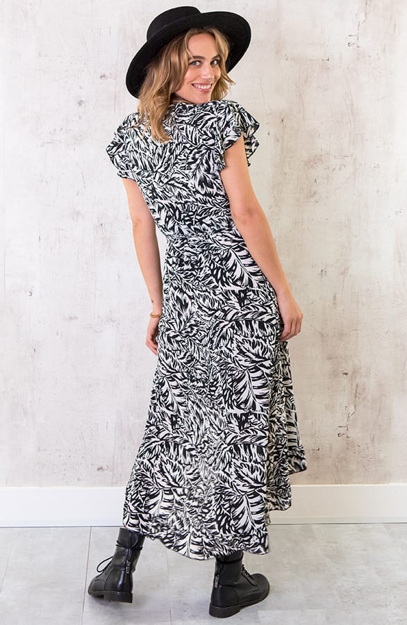 Leaves Jurk Midi Zwart – shoparchief, foto 5