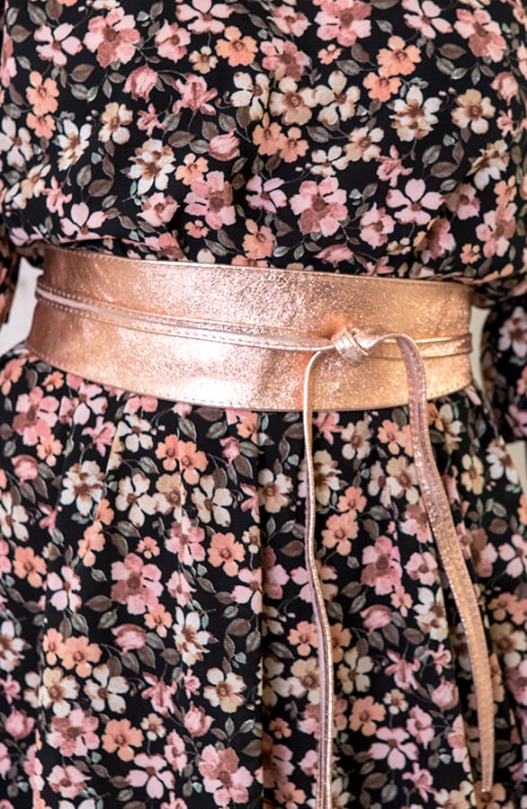 Leder Wickelgürtel Metallic Roségold, Shoparchiv, Foto 1
