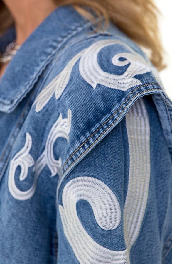 Limited Denim Jacket Embroidery – shoparchief, foto 5