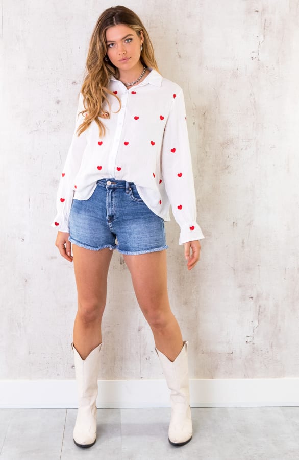 Luxe Hartjes Blouse Rood – shoparchief, foto 4