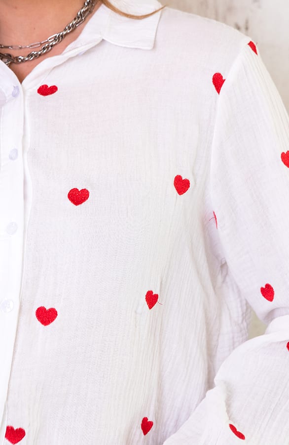 Luxe Hartjes Blouse Rood – shoparchief, foto 5