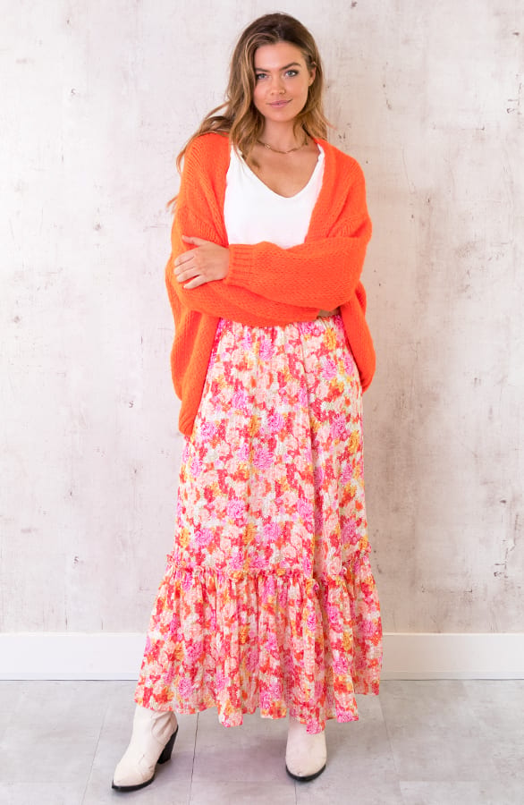 Maxi Rok Floral Fuchsia – shoparchief, foto 3