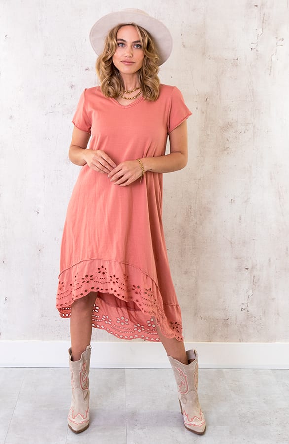 Oversized Katoenen Embroidery Jurk Dust – shoparchief, foto 1