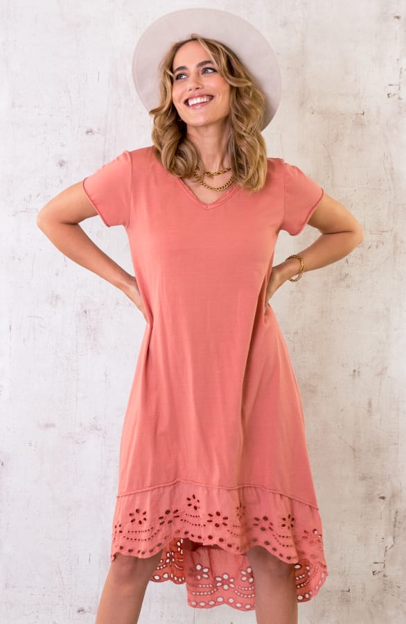 Oversized Katoenen Embroidery Jurk Dust – shoparchief, foto 2