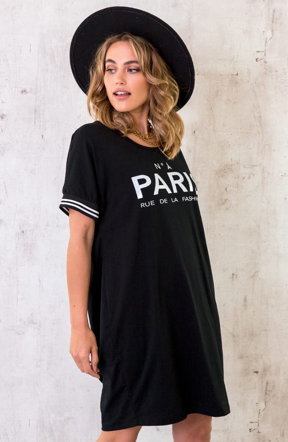 Oversized Tuniek Paris Zwart – shoparchief, foto 7