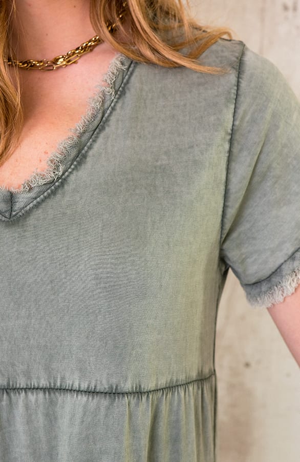 Oversized Washed Jurk Army – shoparchief, foto 5