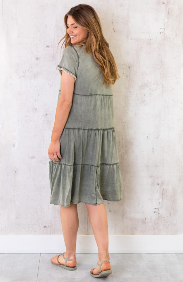 Oversized Washed Jurk Army – shoparchief, foto 3
