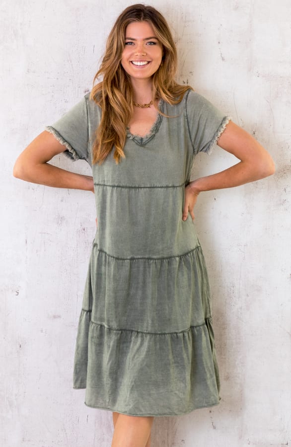 Oversized Washed Jurk Army – shoparchief, foto 1