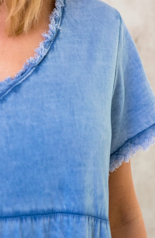 Oversized Washed Jurk Denim Blue – shoparchief, foto 4