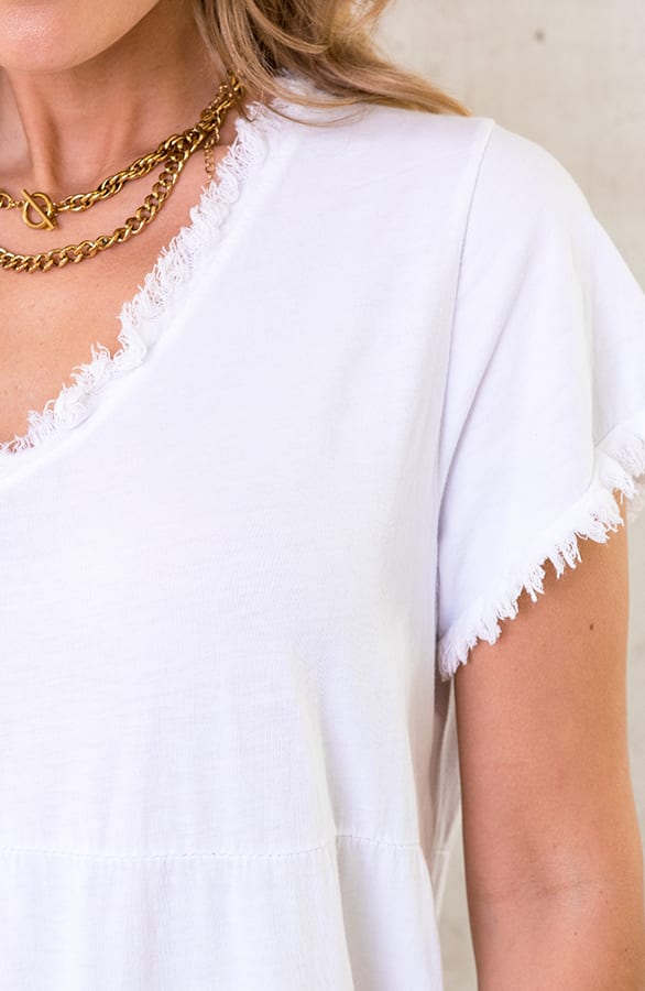 Oversized Washed Jurk Ecru – shoparchief, foto 7