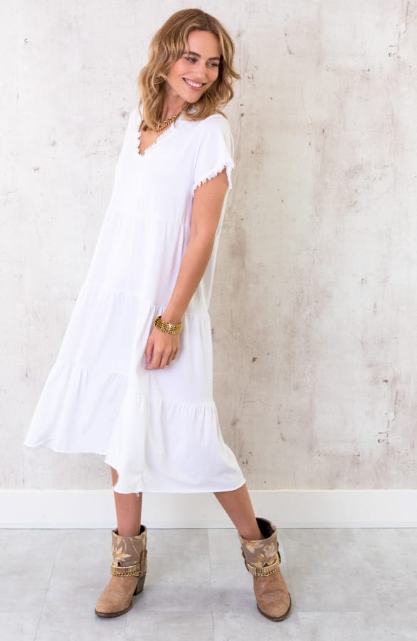 Oversized Washed Jurk Ecru – shoparchief, foto 5